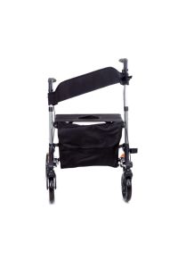 Dm9102 Lüx Rollator Alüminyum Oturaklı Yürüteç Katlanır Sırt Desteği Frenli Katlanır