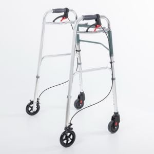 Kf8220l-5 Alüminyum 4 Tekerlekli Walker Yürüteç Büyük Tekerli Frenli Hasta Yürüteci Tekerli 1022 frenli