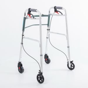 Kf8220l-5 Alüminyum 4 Tekerlekli Walker Yürüteç Büyük Tekerli Frenli Hasta Yürüteci Tekerli 1022 frenli