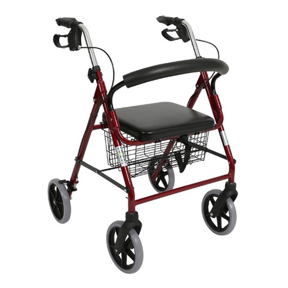 Loco PR-881 Alüminyum Rollator Walker sepetli oturaklı frenli yürüteç