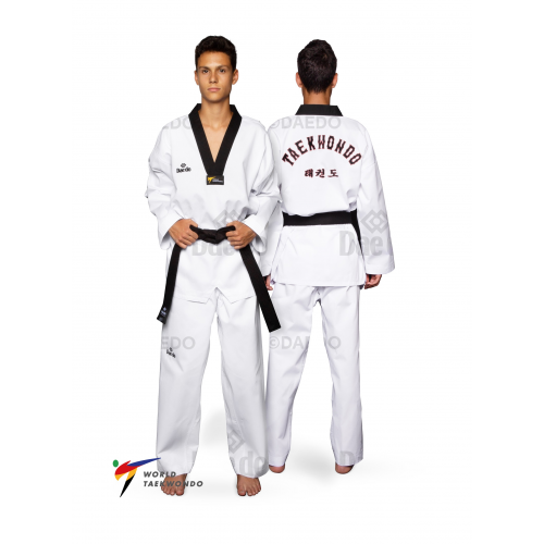 Daedo Taekwondo Elbisesi Fitilli Siyah Yaka TA 1021