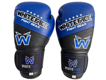 WHITEFACE BOKS ELDİVENİ SUPERNOVA (MUAY THAI - KICK BOKS MAÇ ELDİVENİ) (MAVİ-SİYAH) 8-10-12 oz.