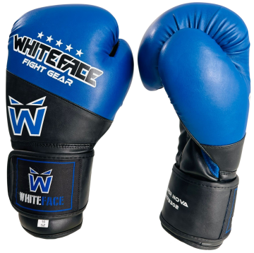 WHITEFACE BOKS ELDİVENİ SUPERNOVA (MUAY THAI - KICK BOKS MAÇ ELDİVENİ) (MAVİ-SİYAH) 8-10-12 oz.