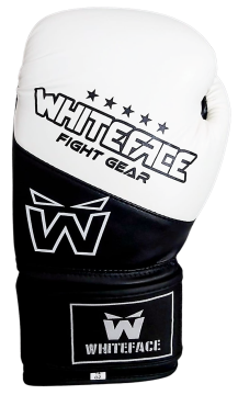 WHITEFACE BOKS ELDİVENİ SUPERNOVA (MUAY THAI - KICK BOKS MAÇ ELDİVENİ) (BEYAZ-SİYAH) 8-10-12 oz.