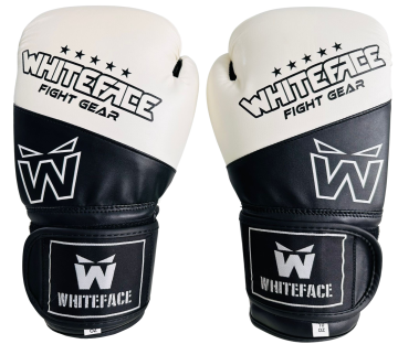 WHITEFACE BOKS ELDİVENİ SUPERNOVA (MUAY THAI - KICK BOKS MAÇ ELDİVENİ) (BEYAZ-SİYAH) 8-10-12 oz.