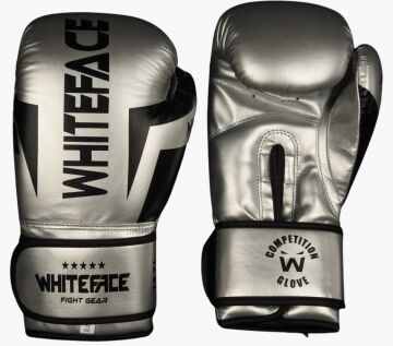 Whiteface Nova4 Boks-Kickboks-Muay Thai  (Kickboks Müsabaka) Eldiveni (Gri) 8 - 10- 12 oz