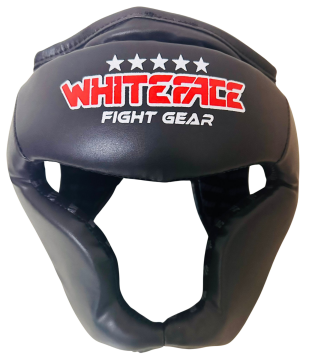 Whiteface Yanak ve Çene Korumalı Boks Kaskı/Muay Thai/Kick Boks Kask (siyah)