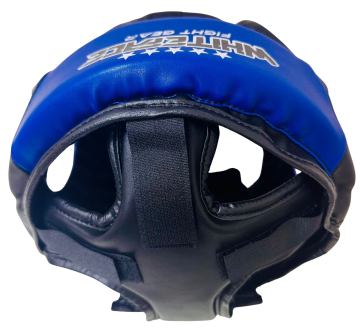 Whiteface Yanak ve Çene Korumalı Boks Kaskı/Muay Thai/Kick Boks Kask (mavi)