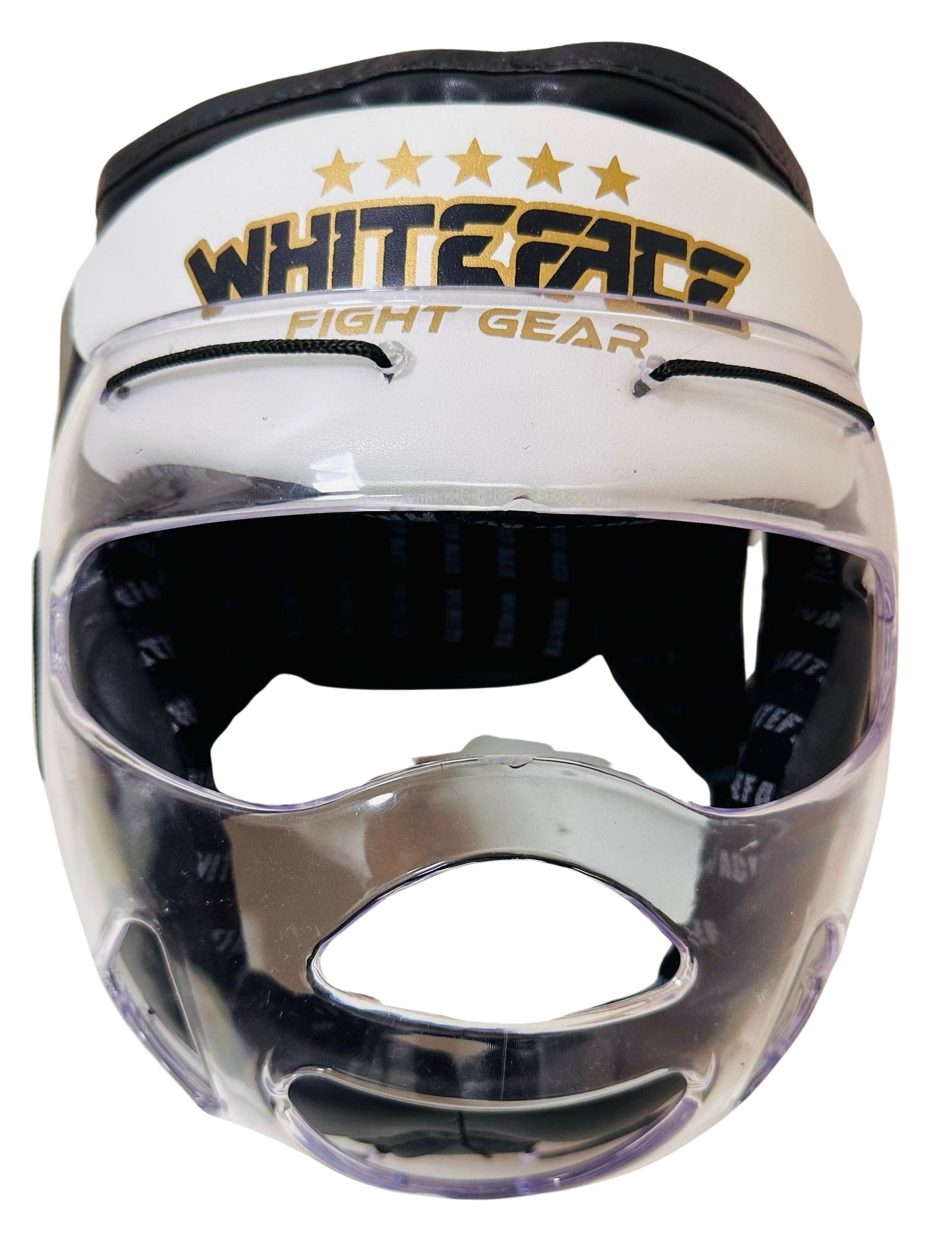 Whiteface Yüz Korumalı (Camlı) Boks Kaskı (BEYAZ-SİYAH)