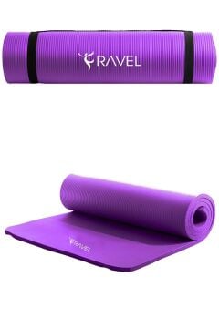 Ravel Taşıma Askılı Pilates Minderi Yoga Mat 180x60x1cm (10mm) (MOR)