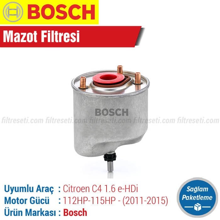 Citroen C4 1.6 e-HDi Bosch Mazot Filtresi (2011-2015)