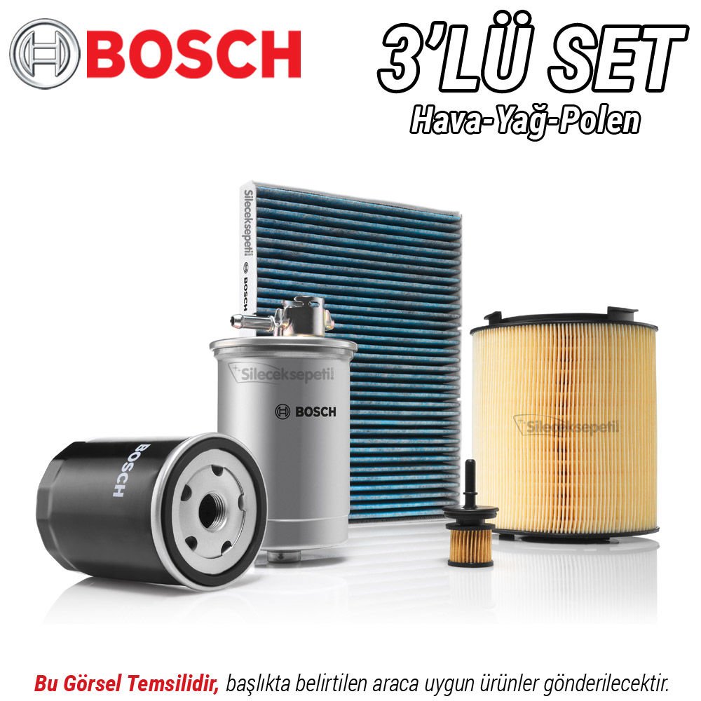 VW Bora 1.6 Bosch Filtre Bakım Seti (1998-2005) BCB