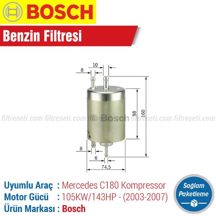 Mercedes C180 Komp. Bosch Benzin Filtresi (W203 2003-2007)