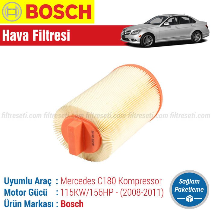 Mercedes C180 Komp. Bosch Hava Filtresi (W204 2008-2011)