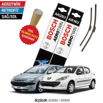 Peugeot 206 Silecek Takımı (2000-2014) Bosch Aerotwin