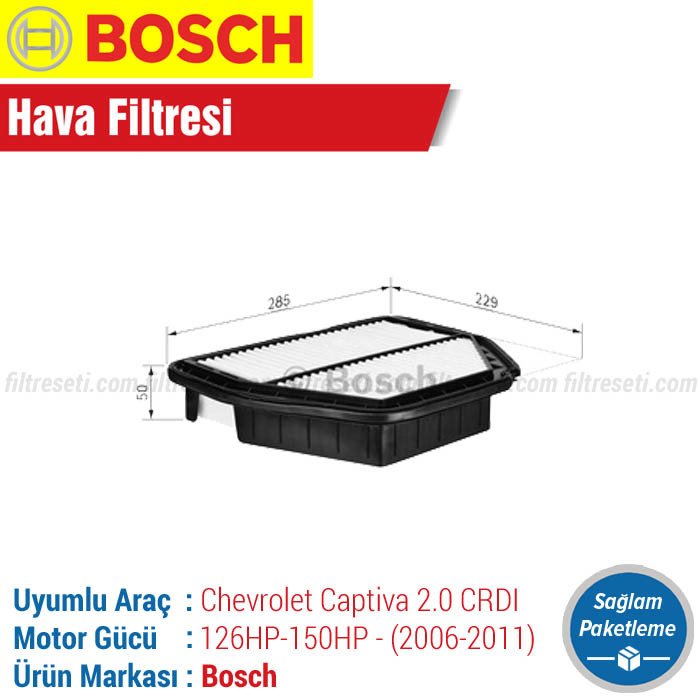 Chevrolet Captiva 2.0 CRDI Bosch Hava Filtresi (2006-2011)
