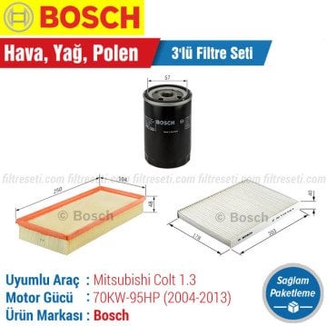 Mitsubishi Colt 1.3 Bosch Filtre Bakım Seti (2004-2013)