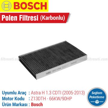 Opel Astra H  Bosch Aktif Karbonlu Polen Filtresi (2005-2013)