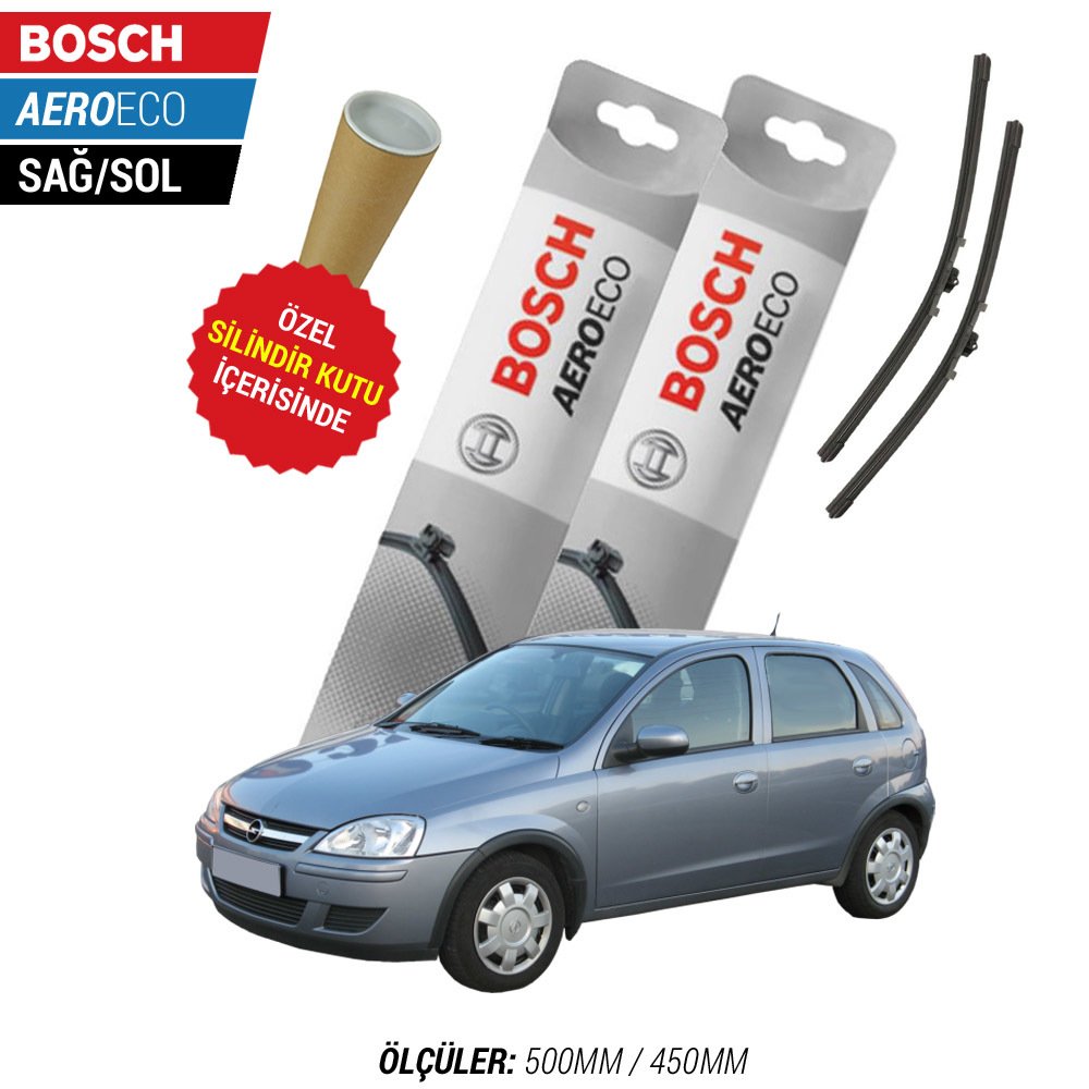 Opel Corsa C Silecek Takımı (2000-2006) Bosch Aeroeco