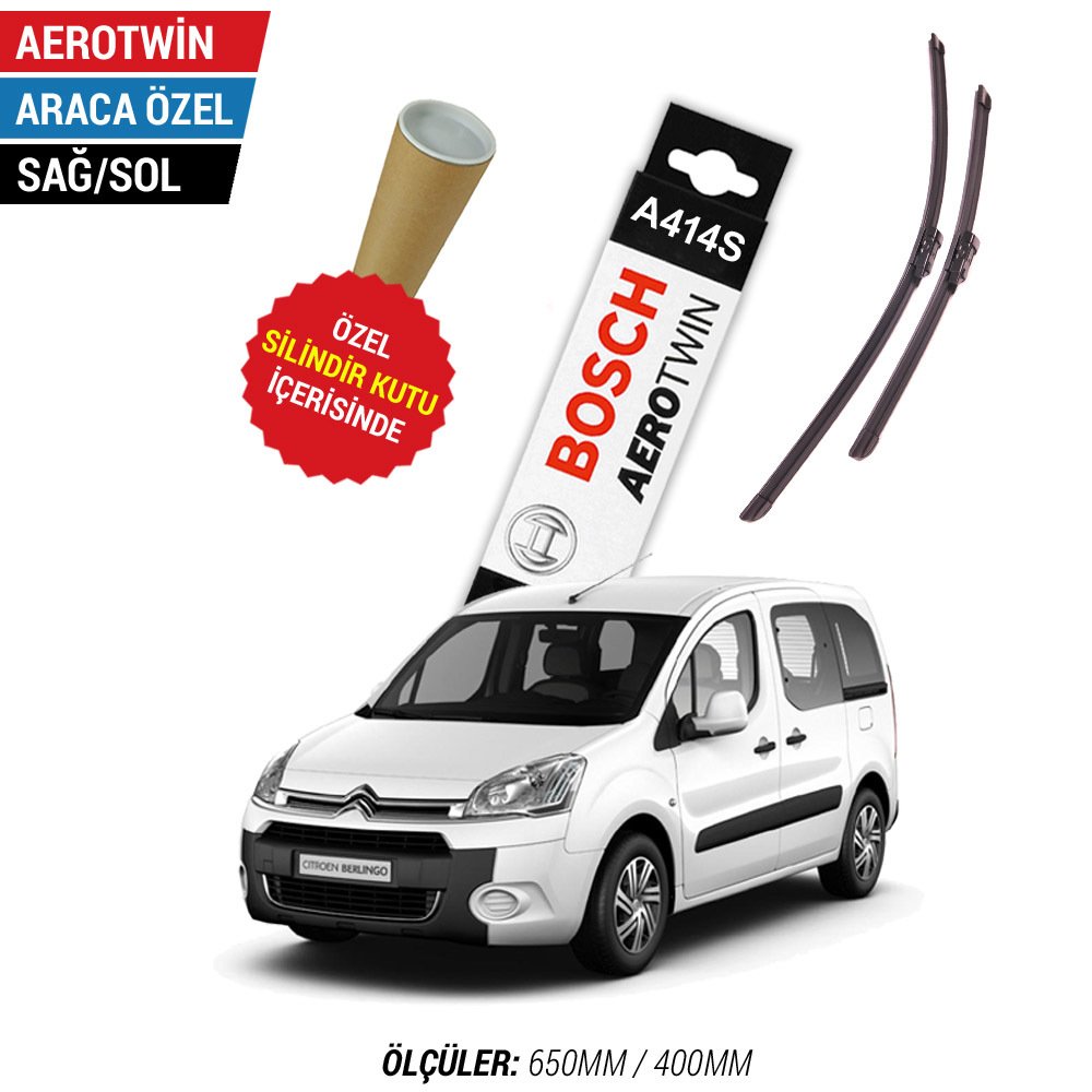 Citroen Berlingo Silecek Seti (2008-2018) Bosch Aerotwin A414S