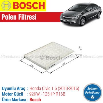 Honda Civic 1.6 FB7 Bosch Polen Filtresi (2013-2016)