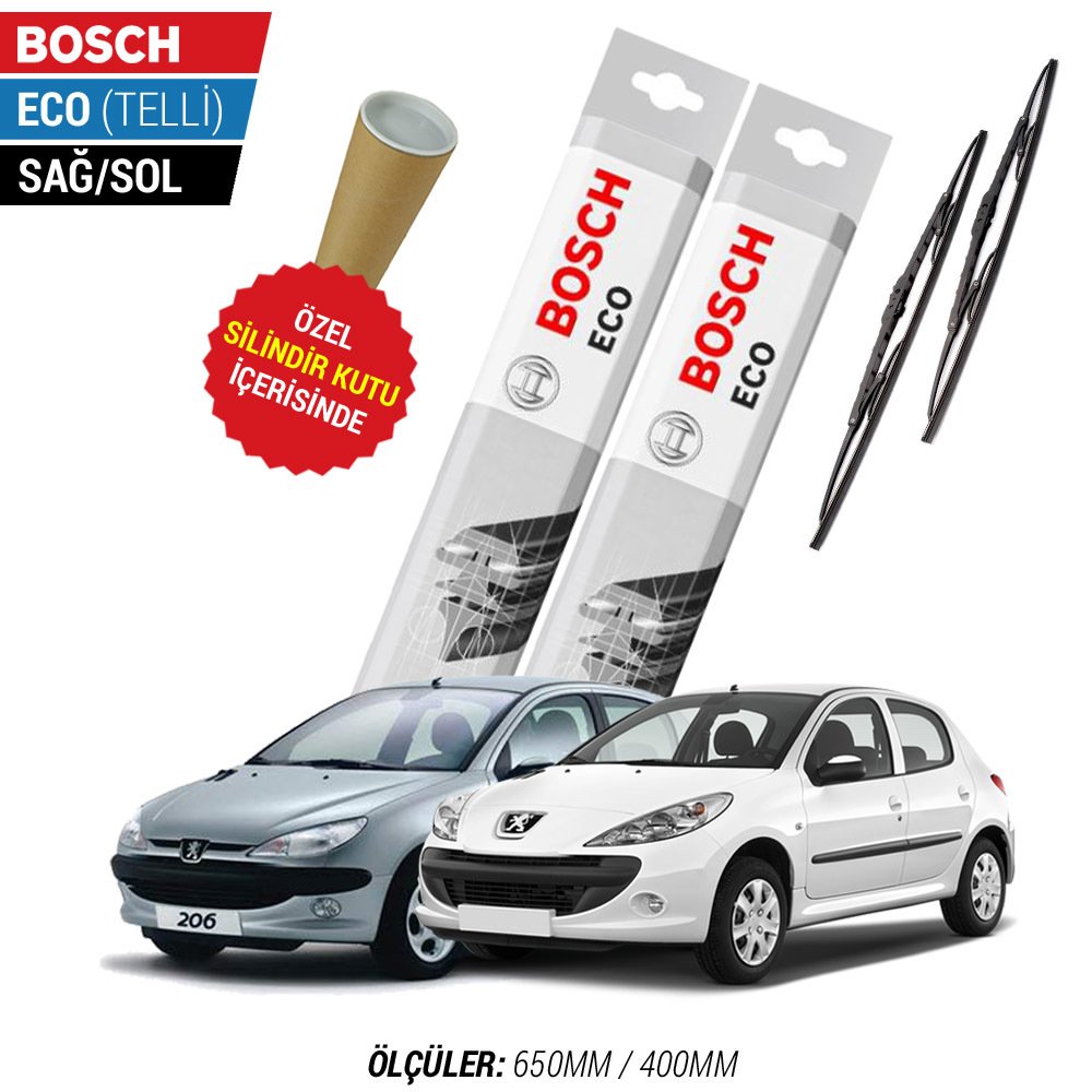 Peugeot 206 Silecek Takımı (2000-2014) Bosch Eco