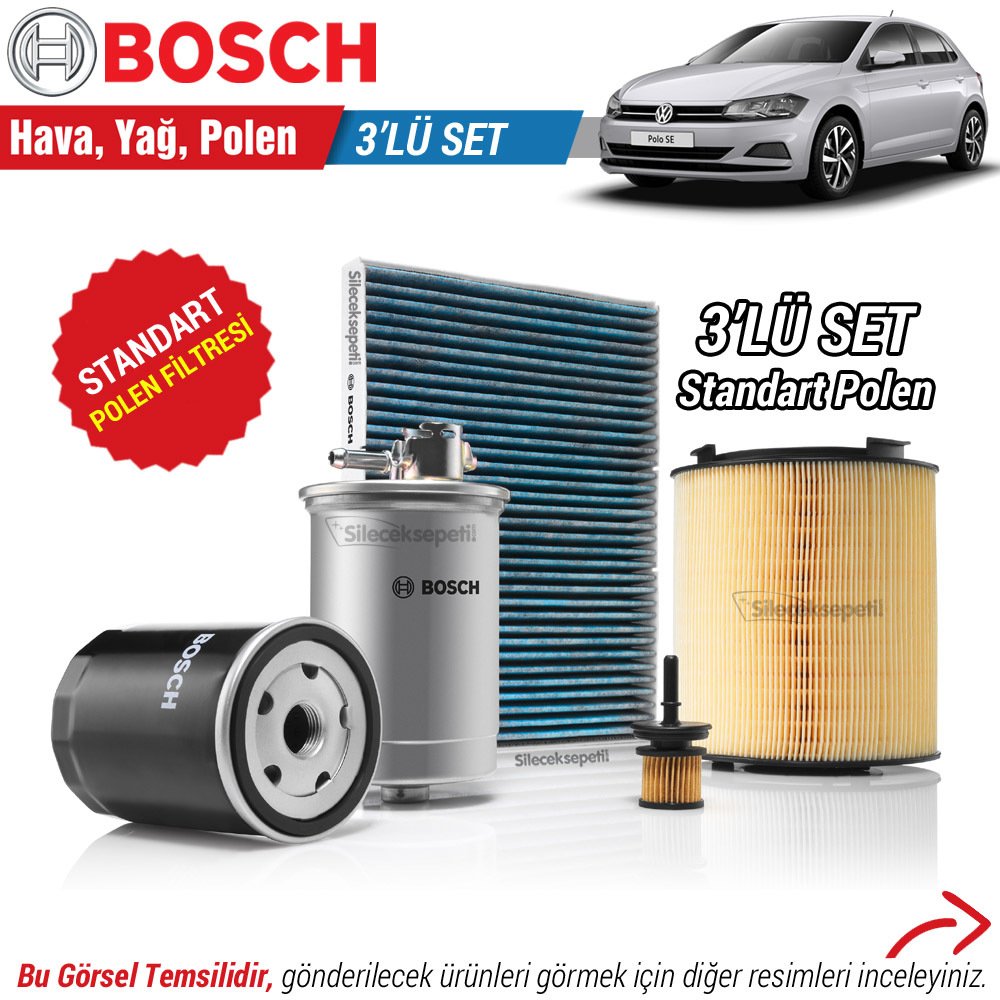 Volkswagen Polo 1.0 TSI Bosch Filtre Bakım Seti (2017-2020)