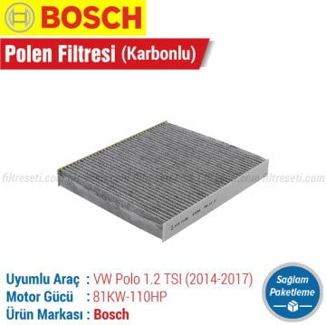 VW Polo 1.2 TSI Bosch Aktif Karbonlu Polen Filtresi (2014-2017)