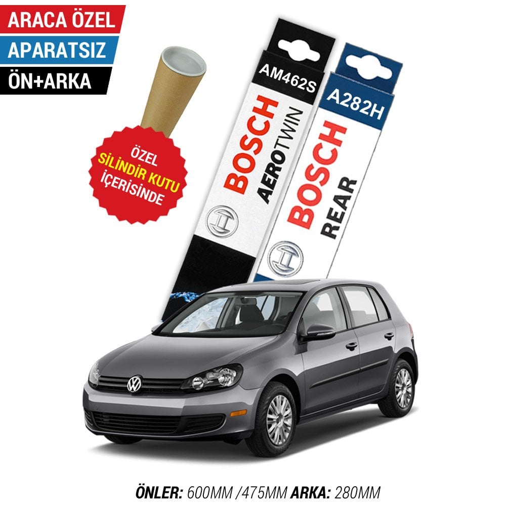 VW Golf 6 Ön Arka Silecek (2009-2012) Bosch Aerotwin