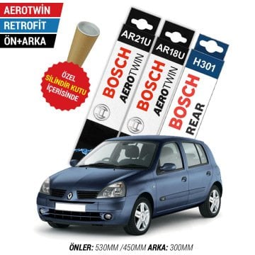 Renault Clio 2 Ön Arka Silecek (1998-2005) Bosch Aerotwin