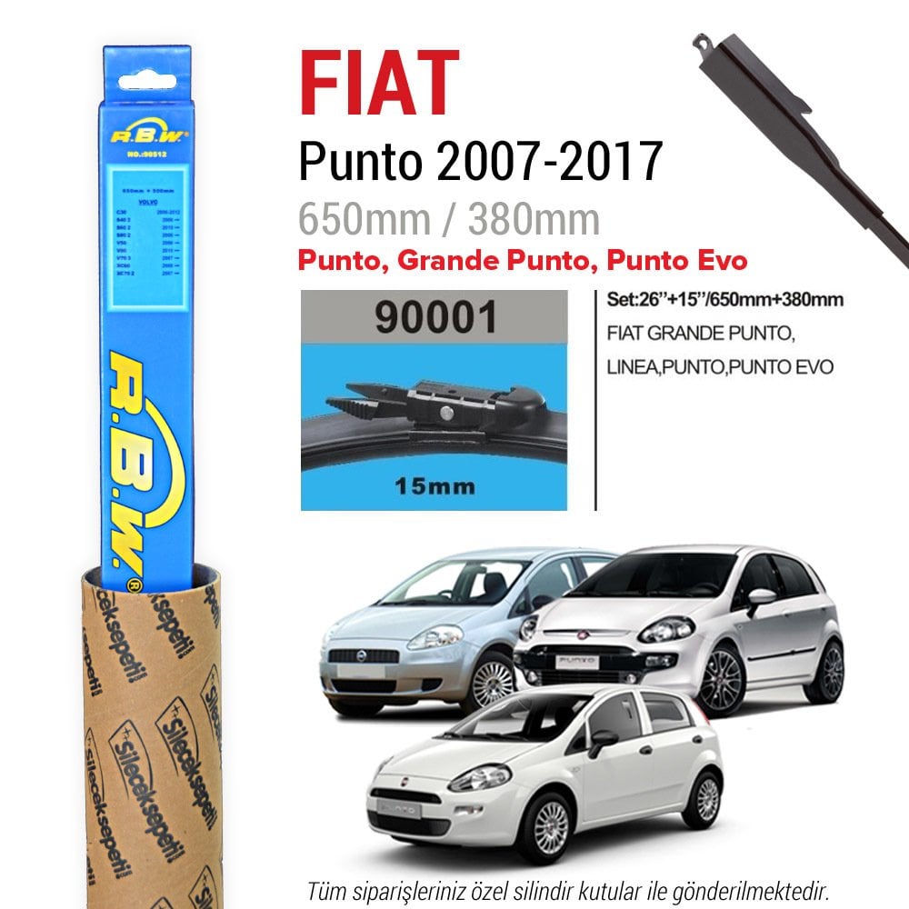 Fiat Punto RBW Muz Silecek Takımı (2007-2017)