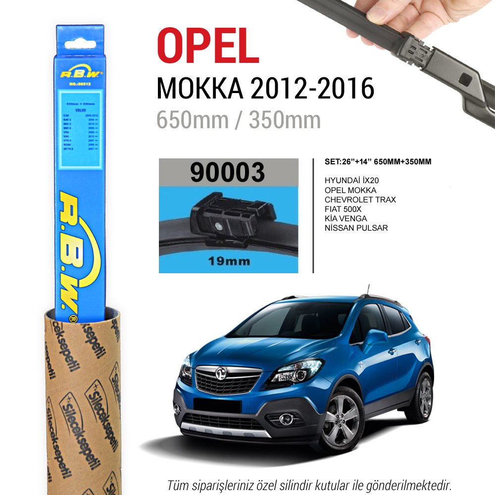 Opel Mokka RBW Muz Silecek Takımı (2012-2017)