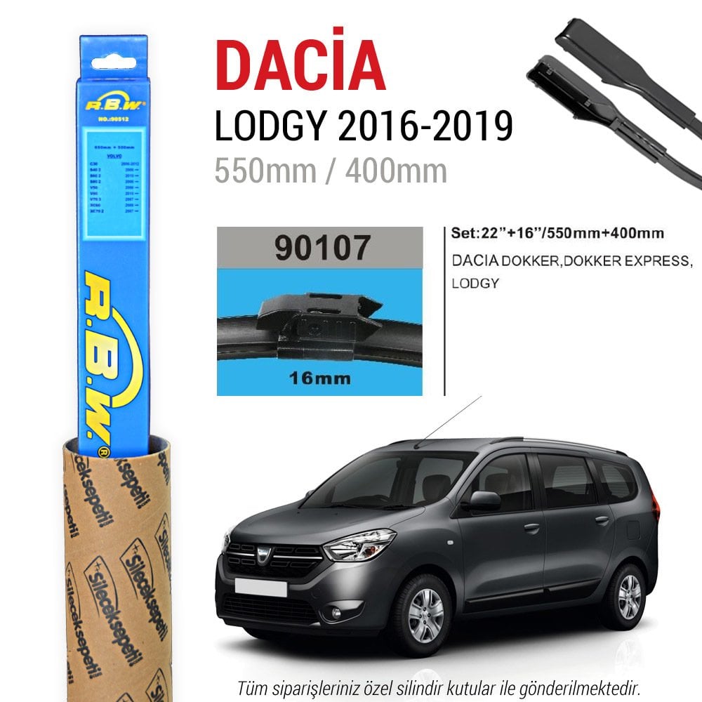 Dacia Lodgy RBW Muz Silecek Takımı (2016-2019)