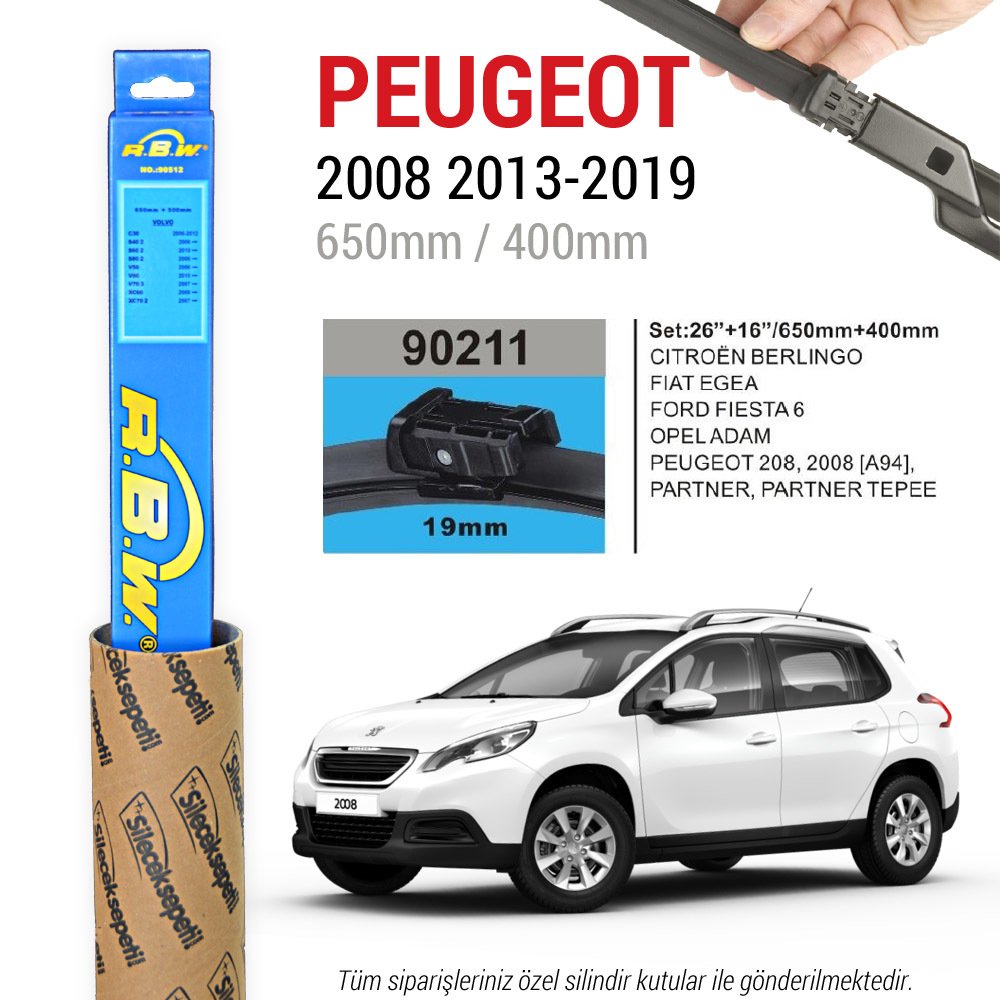 Peugeot 2008 RBW Muz Silecek Takımı (2013-2019)
