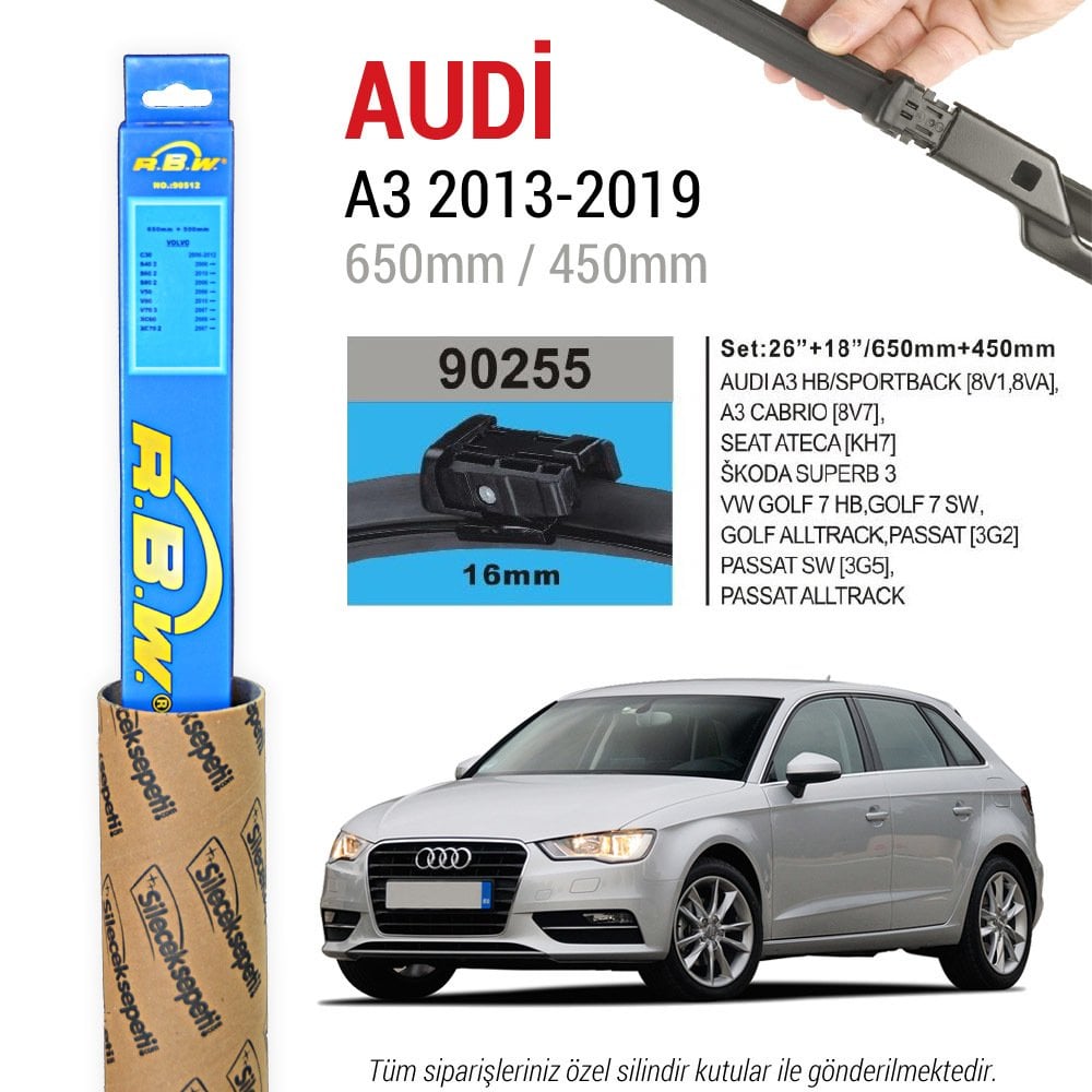 Audi A3 RBW Muz Silecek Takımı (2013-2020)