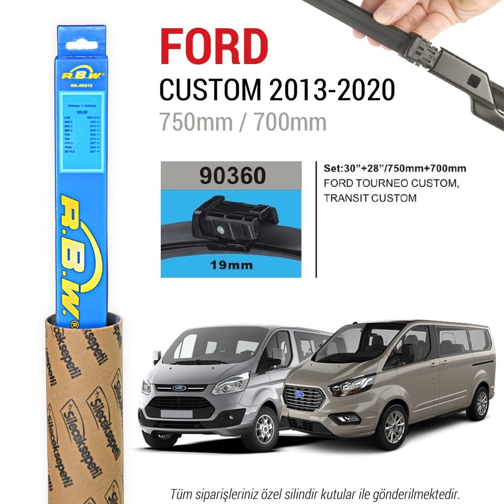 Ford Transit Custom RBW Muz Silecek Takımı (2013-2020)