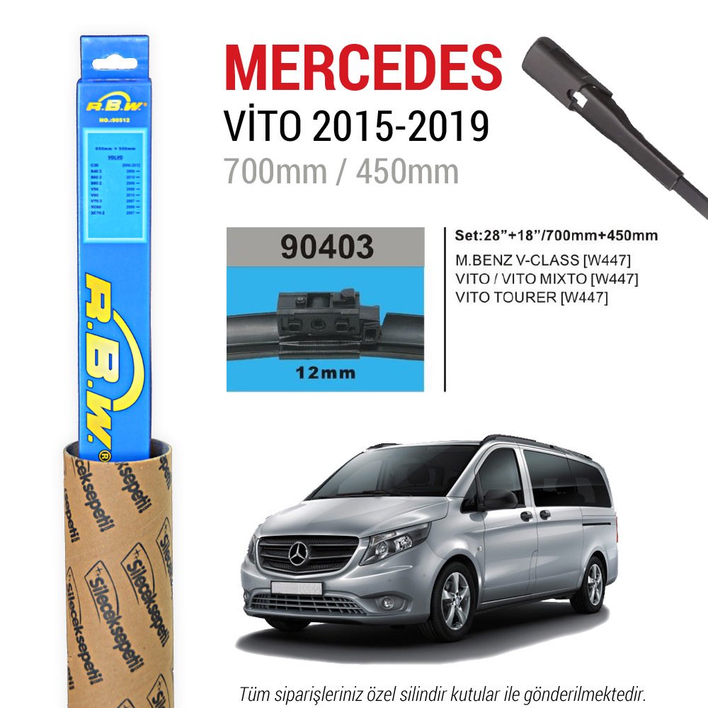 Mercedes Vito RBW Muz Silecek Takımı (2015-2021)