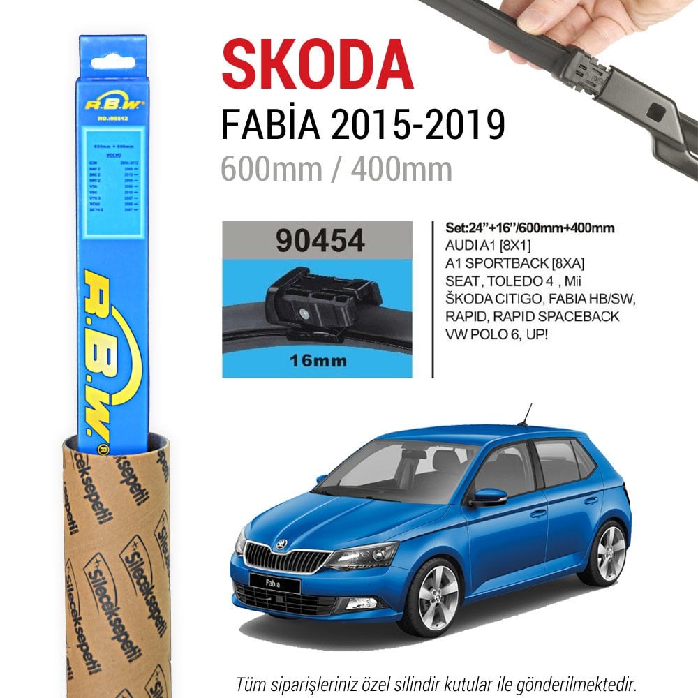 Skoda Fabia RBW Muz Silecek Takımı (2015-2021)