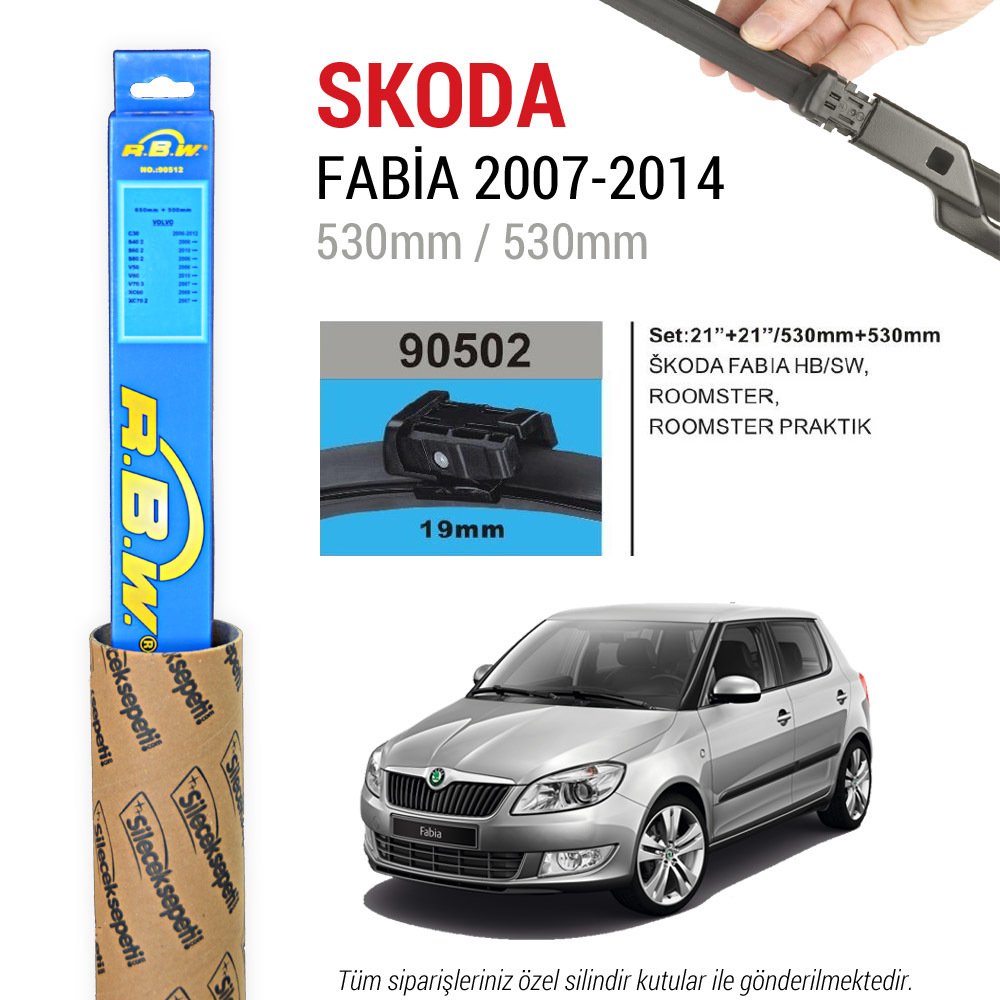 Skoda Fabia RBW Muz Silecek Takımı (2007-2014)