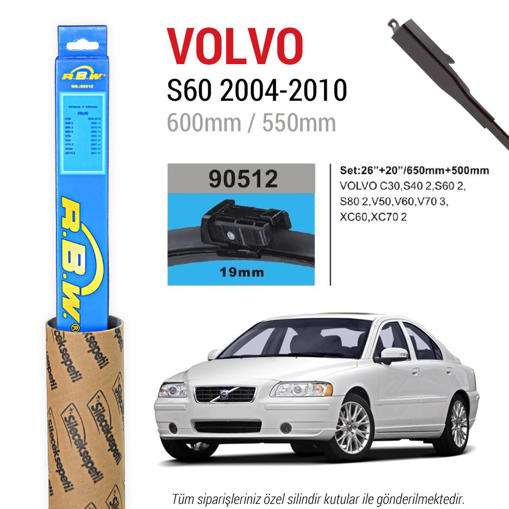 Volvo S60 RBW Muz Silecek Takımı (2004-2010)