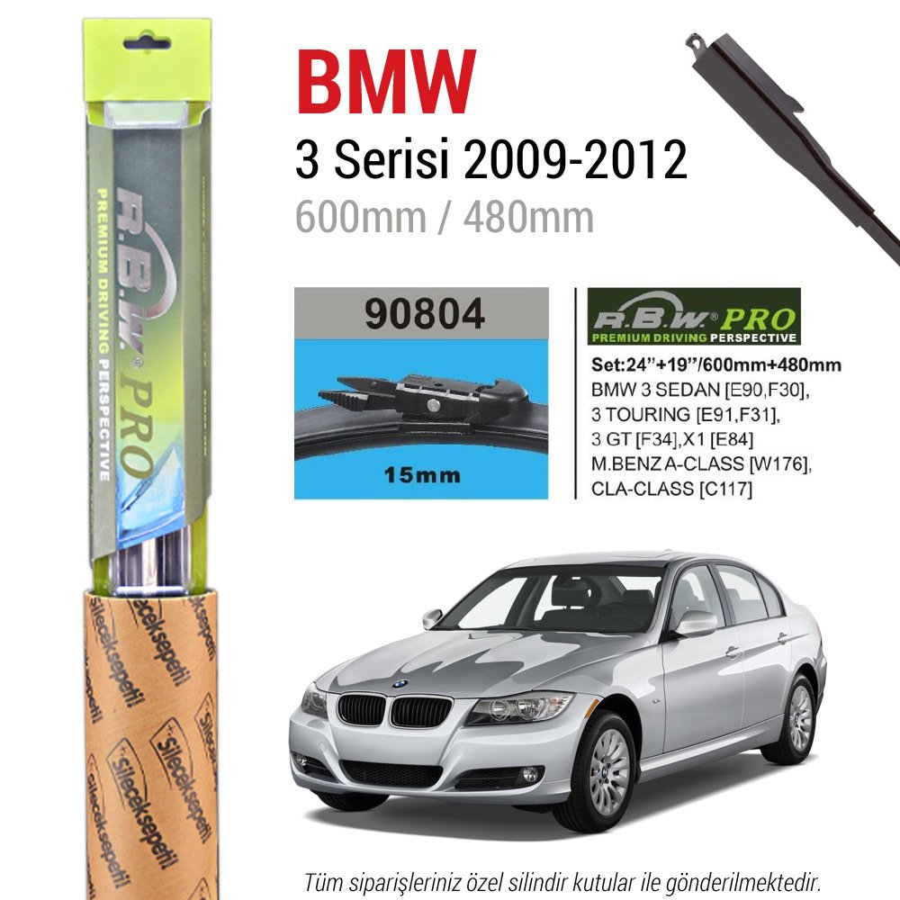 BMW 3 Serisi E90 RBW Pro Muz Silecek Takımı (2009-2012)