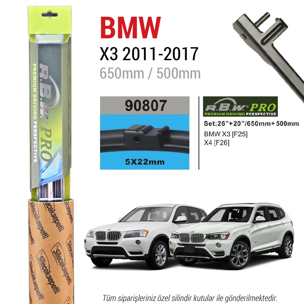 BMW X3 F25 RBW Pro Muz Silecek Takımı (2011-2017)