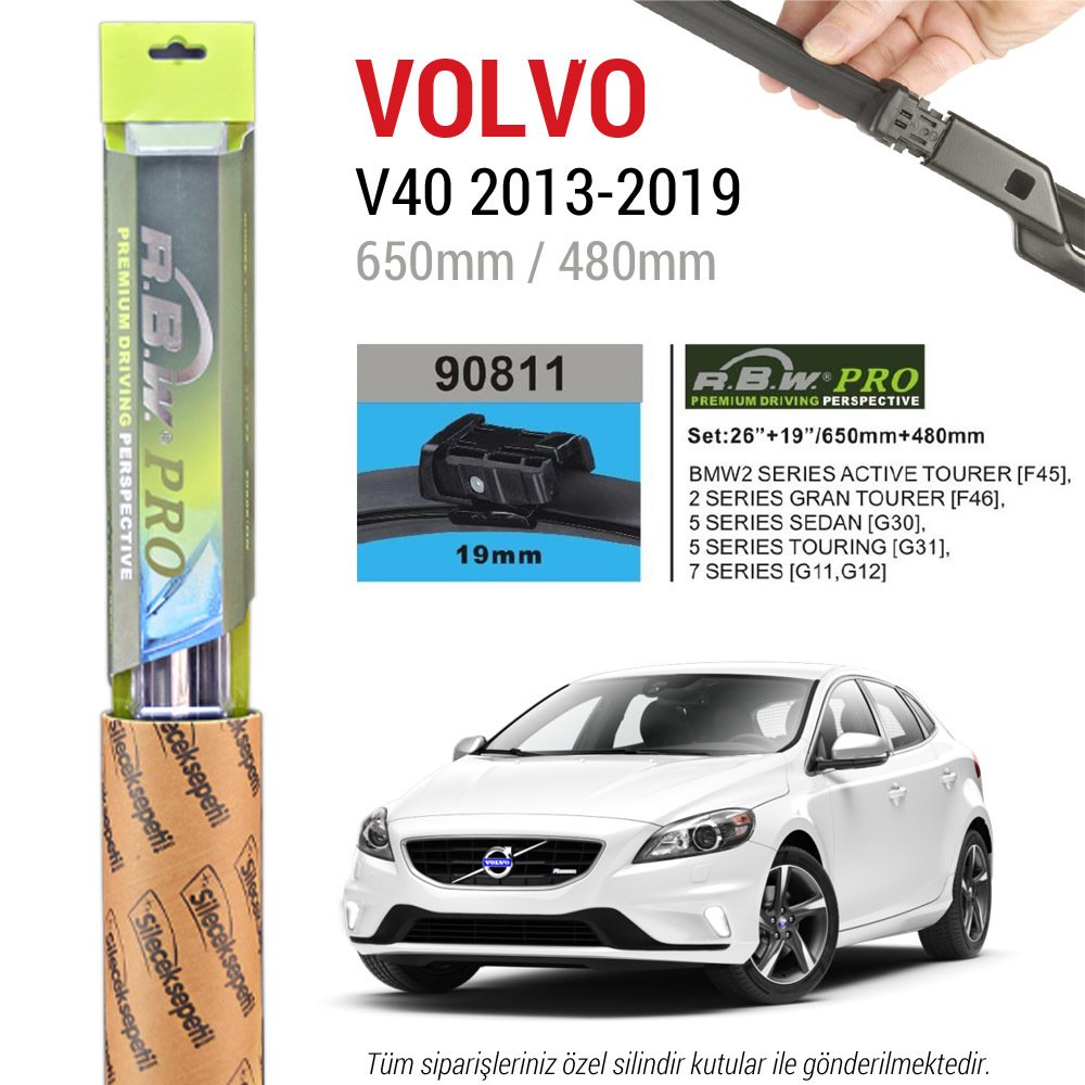 Volvo V40 RBW Pro Muz Silecek Takımı (2013-2019)