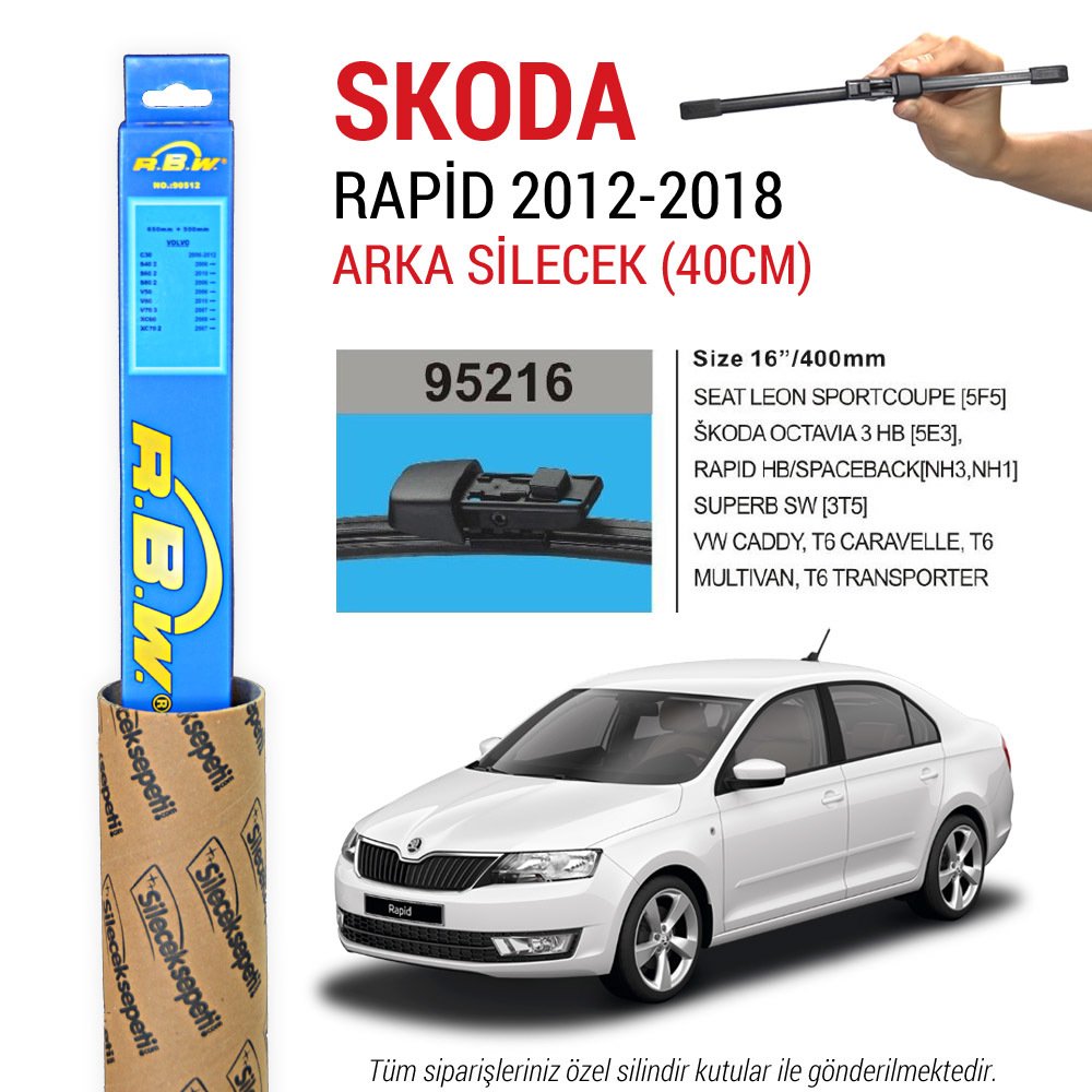 Skoda Rapid RBW Arka Silecek (2012-2019)