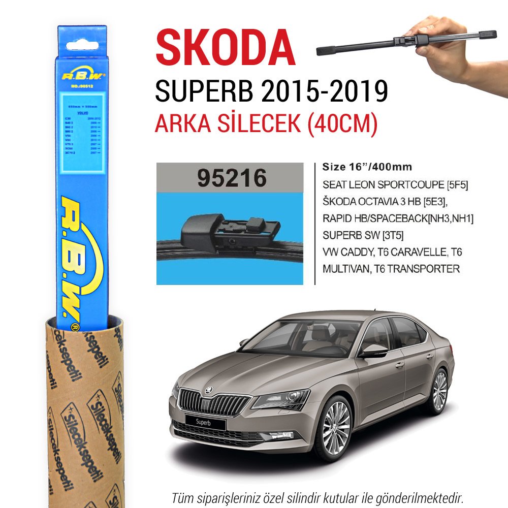 Skoda Superb RBW Arka Silecek (2015-2019)