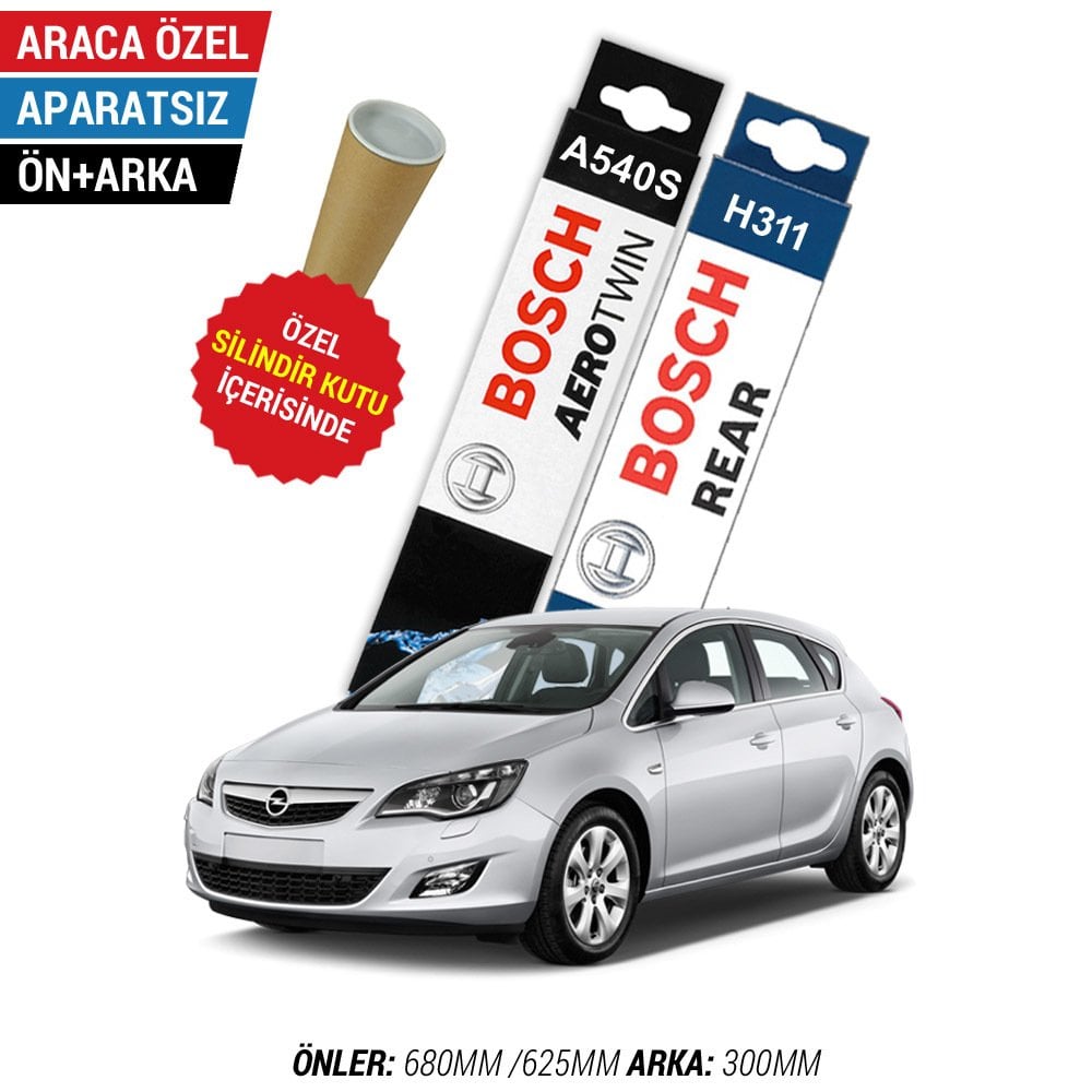Opel Astra J Ön Arka Silecek Seti (2009-2015) Bosch Aerotwin