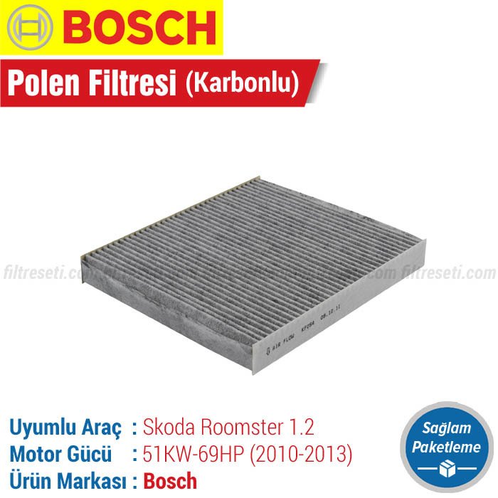 Skoda Roomster 1.2 Bosch Karbonlu Polen Filtresi (2010-2013)