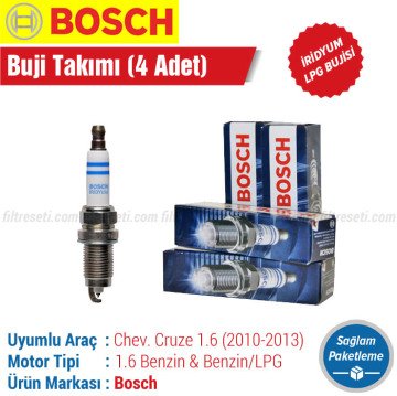 Chevrolet Cruze 1.6 Bosch İridyum LPG Buji Takımı (2010-2013)