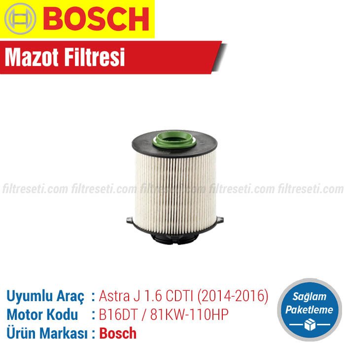 Opel Astra J 1.6 CDTI Bosch Mazot Filtresi (2014-2017)