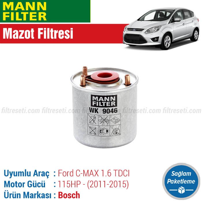 Ford C-MAX 1.6 TDCI MANN Mazot Filtresi (2011-2015)